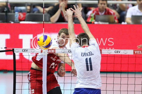  21.09.2013 GDANSK ERGO ARENA<br />SIATKOWKA MEZCZYZN<br />MISTRZOSTWA EUROPY W SIATKOWCE MEZCZYZN 2013 CEV VELUX<br />VOLLEYBALL EUROPEAN CHAMPIONSHIP MEN 2013 - FINAL ROUND <br />GRUPA B ( GROUP B )<br />FRANCJA - POLSKA ( FRANCE - POLAND )<br />N/Z GRZEGORZ BOCIEK JULIEN LYNEEL <br /> 