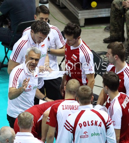  21.09.2013 GDANSK ERGO ARENA<br />SIATKOWKA MEZCZYZN<br />MISTRZOSTWA EUROPY W SIATKOWCE MEZCZYZN 2013 CEV VELUX<br />VOLLEYBALL EUROPEAN CHAMPIONSHIP MEN 2013 - FINAL ROUND <br />GRUPA B ( GROUP B )<br />FRANCJA - POLSKA ( FRANCE - POLAND )<br />N/Z ANDREA ANASTASI TRENER ( HEAD COACH ) <br /> 
