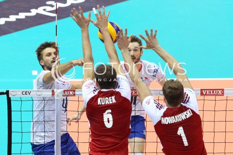  21.09.2013 GDANSK ERGO ARENA<br />SIATKOWKA MEZCZYZN<br />MISTRZOSTWA EUROPY W SIATKOWCE MEZCZYZN 2013 CEV VELUX<br />VOLLEYBALL EUROPEAN CHAMPIONSHIP MEN 2013 - FINAL ROUND <br />GRUPA B ( GROUP B )<br />FRANCJA - POLSKA ( FRANCE - POLAND )<br />N/Z ANTONIN ROUZIER BARTOSZ KUREK PIOTR NOWAKOWSKI <br /> 