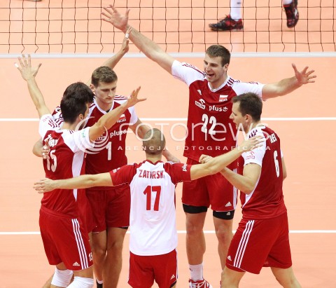  21.09.2013 GDANSK ERGO ARENA<br />SIATKOWKA MEZCZYZN<br />MISTRZOSTWA EUROPY W SIATKOWCE MEZCZYZN 2013 CEV VELUX<br />VOLLEYBALL EUROPEAN CHAMPIONSHIP MEN 2013 - FINAL ROUND <br />GRUPA B ( GROUP B )<br />FRANCJA - POLSKA ( FRANCE - POLAND )<br />N/Z GRZEGORZ BOCIEK PAWEL ZATORSKI BARTOSZ KUREK PIOTR NOWAKOWSKI LUKASZ ZYGADLO RADOSC EMOCJE <br /> 