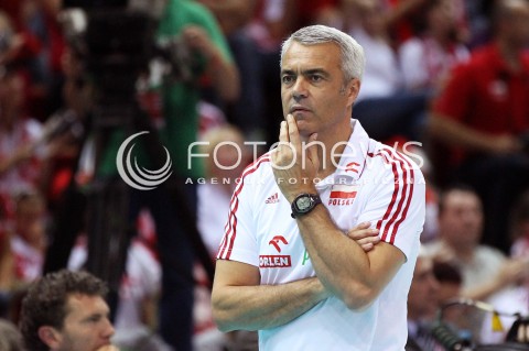  21.09.2013 GDANSK ERGO ARENA<br />SIATKOWKA MEZCZYZN<br />MISTRZOSTWA EUROPY W SIATKOWCE MEZCZYZN 2013 CEV VELUX<br />VOLLEYBALL EUROPEAN CHAMPIONSHIP MEN 2013 - FINAL ROUND <br />GRUPA B ( GROUP B )<br />FRANCJA - POLSKA ( FRANCE - POLAND )<br />N/Z ANDREA ANASTASI TRENER ( HEAD COACH ) SYLWETKA <br /> 