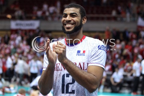  21.09.2013 GDANSK ERGO ARENA<br />SIATKOWKA MEZCZYZN<br />MISTRZOSTWA EUROPY W SIATKOWCE MEZCZYZN 2013 CEV VELUX<br />VOLLEYBALL EUROPEAN CHAMPIONSHIP MEN 2013 - FINAL ROUND <br />GRUPA B ( GROUP B )<br />FRANCJA - POLSKA ( FRANCE - POLAND )<br />N/Z EARVIN NGAPETH RADOSC EMOCJE <br /> 