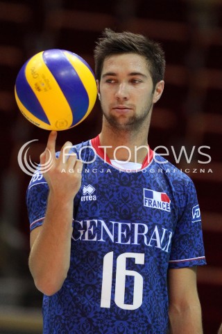 22.09.2013 GDANSK ERGO ARENA<br />SIATKOWKA MEZCZYZN<br />MISTRZOSTWA EUROPY W SIATKOWCE MEZCZYZN 2013 CEV VELUX<br />VOLLEYBALL EUROPEAN CHAMPIONSHIP MEN 2013 - FINAL ROUND <br />GRUPA B ( GROUP B )<br />TURCJA - FRANCJA ( TURKEY - FRANCE )<br />N/Z KEVIN TILLIE ROLLER FINGER<br /> 