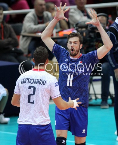  22.09.2013 GDANSK ERGO ARENA<br />SIATKOWKA MEZCZYZN<br />MISTRZOSTWA EUROPY W SIATKOWCE MEZCZYZN 2013 CEV VELUX<br />VOLLEYBALL EUROPEAN CHAMPIONSHIP MEN 2013 - FINAL ROUND <br />GRUPA B ( GROUP B )<br />TURCJA - FRANCJA ( TURKEY - FRANCE )<br />N/Z JULIEN LYNEEL JENIA GREBENNIKOV RADOSC EMOCJE <br /> 