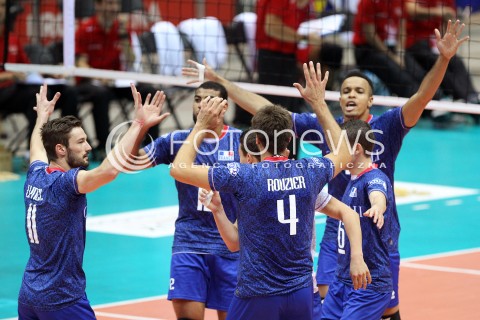  22.09.2013 GDANSK ERGO ARENA<br />SIATKOWKA MEZCZYZN<br />MISTRZOSTWA EUROPY W SIATKOWCE MEZCZYZN 2013 CEV VELUX<br />VOLLEYBALL EUROPEAN CHAMPIONSHIP MEN 2013 - FINAL ROUND <br />GRUPA B ( GROUP B )<br />TURCJA - FRANCJA ( TURKEY - FRANCE )<br />N/Z JULIEN LYNEEL ANTONIN ROUZIER RADOSC EMOCJE <br /> 