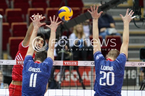 22.09.2013 GDANSK ERGO ARENA<br />SIATKOWKA MEZCZYZN<br />MISTRZOSTWA EUROPY W SIATKOWCE MEZCZYZN 2013 CEV VELUX<br />VOLLEYBALL EUROPEAN CHAMPIONSHIP MEN 2013 - FINAL ROUND <br />GRUPA B ( GROUP B )<br />TURCJA - FRANCJA ( TURKEY - FRANCE )<br />N/Z METIN TOY JULIEN LYNEEL KEVIN LE ROUX <br /> 