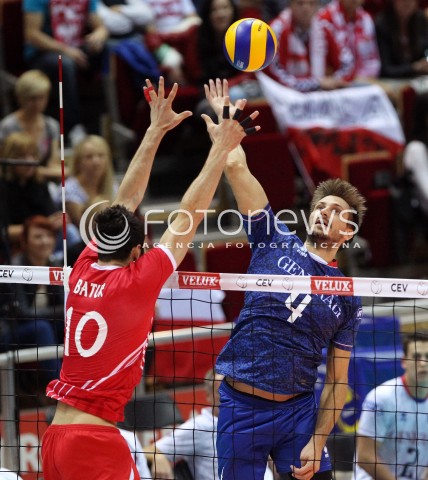  22.09.2013 GDANSK ERGO ARENA<br />SIATKOWKA MEZCZYZN<br />MISTRZOSTWA EUROPY W SIATKOWCE MEZCZYZN 2013 CEV VELUX<br />VOLLEYBALL EUROPEAN CHAMPIONSHIP MEN 2013 - FINAL ROUND <br />GRUPA B ( GROUP B )<br />TURCJA - FRANCJA ( TURKEY - FRANCE )<br />N/Z ANTONIN ROUZIER EMRE BATUR <br /> 