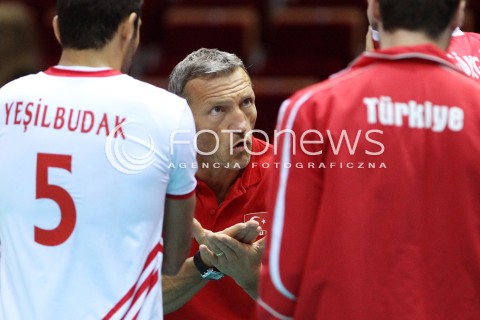  22.09.2013 GDANSK ERGO ARENA<br />SIATKOWKA MEZCZYZN<br />MISTRZOSTWA EUROPY W SIATKOWCE MEZCZYZN 2013 CEV VELUX<br />VOLLEYBALL EUROPEAN CHAMPIONSHIP MEN 2013 - FINAL ROUND <br />GRUPA B ( GROUP B )<br />TURCJA - FRANCJA ( TURKEY - FRANCE )<br />N/Z EMANUELE ZANINI HEAD COACH ( TRENER )<br /> 