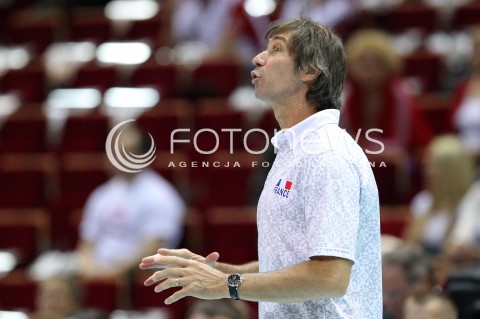  22.09.2013 GDANSK ERGO ARENA<br />SIATKOWKA MEZCZYZN<br />MISTRZOSTWA EUROPY W SIATKOWCE MEZCZYZN 2013 CEV VELUX<br />VOLLEYBALL EUROPEAN CHAMPIONSHIP MEN 2013 - FINAL ROUND <br />GRUPA B ( GROUP B )<br />TURCJA - FRANCJA ( TURKEY - FRANCE )<br />N/Z LAURENT TILLIE HEAD COACH ( TRENER ) SYLWETKA <br /> 