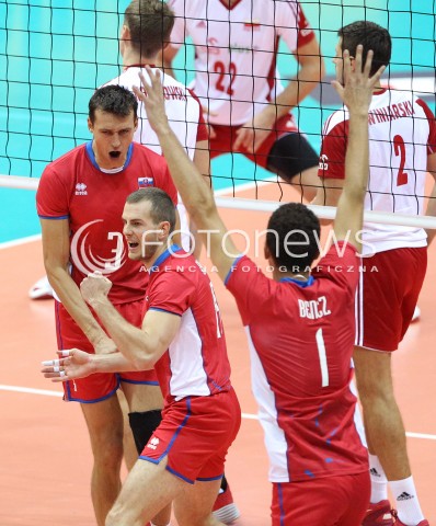  22.09.2013 GDANSK ERGO ARENA<br />SIATKOWKA MEZCZYZN<br />MISTRZOSTWA EUROPY W SIATKOWCE MEZCZYZN 2013 CEV VELUX<br />VOLLEYBALL EUROPEAN CHAMPIONSHIP MEN 2013 - FINAL ROUND <br />GRUPA B ( GROUP B )<br />POLSKA - SLOWACJA ( POLSKA - SLOWACJA )<br />N/Z EMANUEL KOHUT MILAN BENCZ RADOSC EMOCJE <br /> 