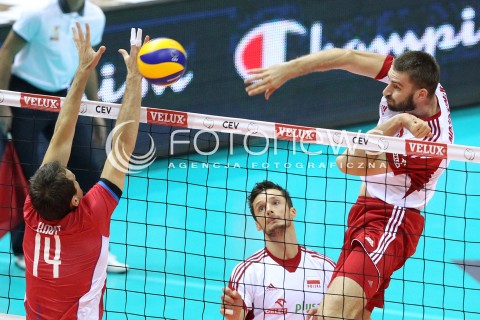  22.09.2013 GDANSK ERGO ARENA<br />SIATKOWKA MEZCZYZN<br />MISTRZOSTWA EUROPY W SIATKOWCE MEZCZYZN 2013 CEV VELUX<br />VOLLEYBALL EUROPEAN CHAMPIONSHIP MEN 2013 - FINAL ROUND <br />GRUPA B ( GROUP B )<br />POLSKA - SLOWACJA ( POLSKA - SLOWACJA )<br />N/Z MARCIN MOZDZONEK TOMAS KMET <br /> 