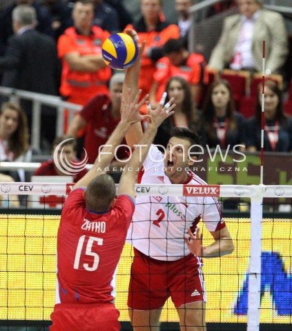  22.09.2013 GDANSK ERGO ARENA<br />SIATKOWKA MEZCZYZN<br />MISTRZOSTWA EUROPY W SIATKOWCE MEZCZYZN 2013 CEV VELUX<br />VOLLEYBALL EUROPEAN CHAMPIONSHIP MEN 2013 - FINAL ROUND <br />GRUPA B ( GROUP B )<br />POLSKA - SLOWACJA ( POLSKA - SLOWACJA )<br />N/Z MICHAL WINIARSKI JURAJ ZATKO <br /> 