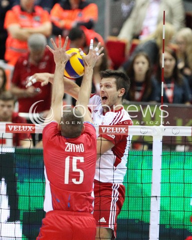  22.09.2013 GDANSK ERGO ARENA<br />SIATKOWKA MEZCZYZN<br />MISTRZOSTWA EUROPY W SIATKOWCE MEZCZYZN 2013 CEV VELUX<br />VOLLEYBALL EUROPEAN CHAMPIONSHIP MEN 2013 - FINAL ROUND <br />GRUPA B ( GROUP B )<br />POLSKA - SLOWACJA ( POLSKA - SLOWACJA )<br />N/Z MICHAL WINIARSKI JURAJ ZATKO <br /> 