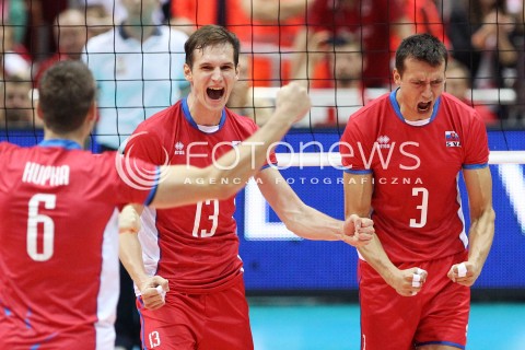  22.09.2013 GDANSK ERGO ARENA<br />SIATKOWKA MEZCZYZN<br />MISTRZOSTWA EUROPY W SIATKOWCE MEZCZYZN 2013 CEV VELUX<br />VOLLEYBALL EUROPEAN CHAMPIONSHIP MEN 2013 - FINAL ROUND <br />GRUPA B ( GROUP B )<br />POLSKA - SLOWACJA ( POLSKA - SLOWACJA )<br />N/Z STEFAN JUNIOR CHRTIANSKY ROBERT HUPKA EMANUEL KOHUT RADOSC EMOCJE <br /> 