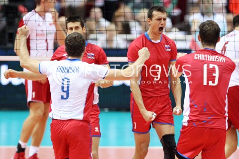  22.09.2013 GDANSK ERGO ARENA<br />SIATKOWKA MEZCZYZN<br />MISTRZOSTWA EUROPY W SIATKOWCE MEZCZYZN 2013 CEV VELUX<br />VOLLEYBALL EUROPEAN CHAMPIONSHIP MEN 2013 - FINAL ROUND <br />GRUPA B ( GROUP B )<br />POLSKA - SLOWACJA ( POLSKA - SLOWACJA )<br />N/Z EMANUEL KOHUT STEFAN JUNIOR CHRTIANSKY ROMAN ONDRUSEK RADOSC EMOCJE <br /> 