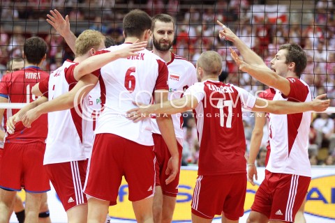  22.09.2013 GDANSK ERGO ARENA<br />SIATKOWKA MEZCZYZN<br />MISTRZOSTWA EUROPY W SIATKOWCE MEZCZYZN 2013 CEV VELUX<br />VOLLEYBALL EUROPEAN CHAMPIONSHIP MEN 2013 - FINAL ROUND <br />GRUPA B ( GROUP B )<br />POLSKA - SLOWACJA ( POLSKA - SLOWACJA )<br />N/Z MARCIN MOZDZONEK MICHAL KUBIAK PAWEL ZATORSKI BARTOSZ KUREK RADOSC EMOCJE <br /> 