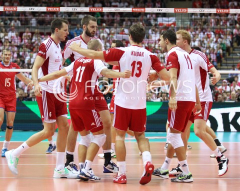 22.09.2013 GDANSK ERGO ARENA<br />SIATKOWKA MEZCZYZN<br />MISTRZOSTWA EUROPY W SIATKOWCE MEZCZYZN 2013 CEV VELUX<br />VOLLEYBALL EUROPEAN CHAMPIONSHIP MEN 2013 - FINAL ROUND <br />GRUPA B ( GROUP B )<br />POLSKA - SLOWACJA ( POLSKA - SLOWACJA )<br />N/Z BARTOSZ KUREK MARCIN MOZDZONEK PAWEL ZATORSKI MICHAL KUBIAK JAKUB JAROSZ RADOSC EMOCJE <br /> 