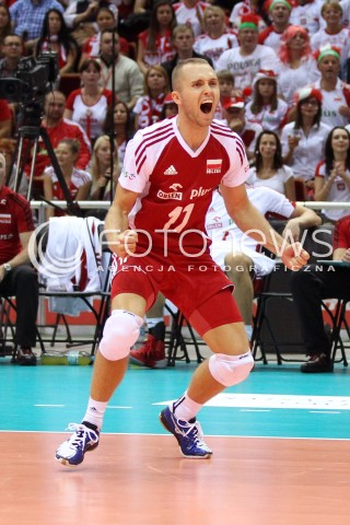  22.09.2013 GDANSK ERGO ARENA<br />SIATKOWKA MEZCZYZN<br />MISTRZOSTWA EUROPY W SIATKOWCE MEZCZYZN 2013 CEV VELUX<br />VOLLEYBALL EUROPEAN CHAMPIONSHIP MEN 2013 - FINAL ROUND <br />GRUPA B ( GROUP B )<br />POLSKA - SLOWACJA ( POLSKA - SLOWACJA )<br />N/Z PAWEL ZATORSKI SYLWETKA RADOSC EMOCJE <br /> 