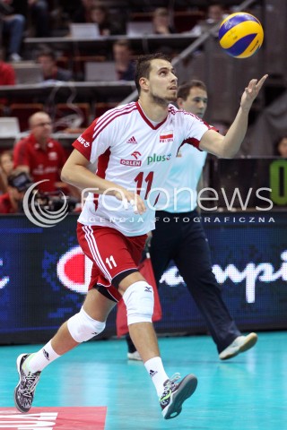  22.09.2013 GDANSK ERGO ARENA<br />SIATKOWKA MEZCZYZN<br />MISTRZOSTWA EUROPY W SIATKOWCE MEZCZYZN 2013 CEV VELUX<br />VOLLEYBALL EUROPEAN CHAMPIONSHIP MEN 2013 - FINAL ROUND <br />GRUPA B ( GROUP B )<br />POLSKA - SLOWACJA ( POLSKA - SLOWACJA )<br />N/Z FABIAN DRZYZGA SYLWETKA <br /> 