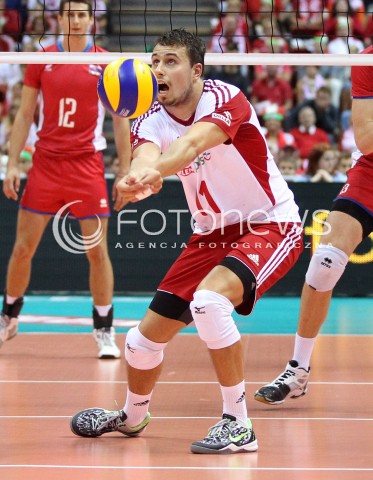  22.09.2013 GDANSK ERGO ARENA<br />SIATKOWKA MEZCZYZN<br />MISTRZOSTWA EUROPY W SIATKOWCE MEZCZYZN 2013 CEV VELUX<br />VOLLEYBALL EUROPEAN CHAMPIONSHIP MEN 2013 - FINAL ROUND <br />GRUPA B ( GROUP B )<br />POLSKA - SLOWACJA ( POLSKA - SLOWACJA )<br />N/Z FABIAN DRZYZGA SYLWETKA <br /> 