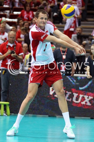  22.09.2013 GDANSK ERGO ARENA<br />SIATKOWKA MEZCZYZN<br />MISTRZOSTWA EUROPY W SIATKOWCE MEZCZYZN 2013 CEV VELUX<br />VOLLEYBALL EUROPEAN CHAMPIONSHIP MEN 2013 - FINAL ROUND <br />GRUPA B ( GROUP B )<br />POLSKA - SLOWACJA ( POLSKA - SLOWACJA )<br />N/Z BARTOSZ KUREK SYLWETKA <br /> 