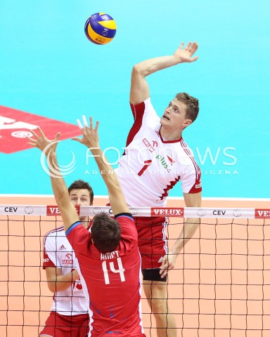 22.09.2013 GDANSK ERGO ARENA<br />SIATKOWKA MEZCZYZN<br />MISTRZOSTWA EUROPY W SIATKOWCE MEZCZYZN 2013 CEV VELUX<br />VOLLEYBALL EUROPEAN CHAMPIONSHIP MEN 2013 - FINAL ROUND <br />GRUPA B ( GROUP B )<br />POLSKA - SLOWACJA ( POLSKA - SLOWACJA )<br />N/Z PIOTR NOWAKOWSKI TOMAS KMET <br /> 