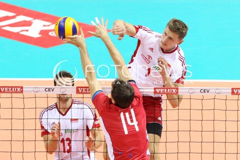  22.09.2013 GDANSK ERGO ARENA<br />SIATKOWKA MEZCZYZN<br />MISTRZOSTWA EUROPY W SIATKOWCE MEZCZYZN 2013 CEV VELUX<br />VOLLEYBALL EUROPEAN CHAMPIONSHIP MEN 2013 - FINAL ROUND <br />GRUPA B ( GROUP B )<br />POLSKA - SLOWACJA ( POLSKA - SLOWACJA )<br />N/Z PIOTR NOWAKOWSKI TOMAS KMET <br /> 