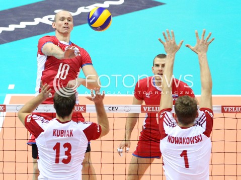  22.09.2013 GDANSK ERGO ARENA<br />SIATKOWKA MEZCZYZN<br />MISTRZOSTWA EUROPY W SIATKOWCE MEZCZYZN 2013 CEV VELUX<br />VOLLEYBALL EUROPEAN CHAMPIONSHIP MEN 2013 - FINAL ROUND <br />GRUPA B ( GROUP B )<br />POLSKA - SLOWACJA ( POLSKA - SLOWACJA )<br />N/Z MARTIN NEMEC MICHAL KUBIAK PIOTR NOWAKOWSKI <br /> 