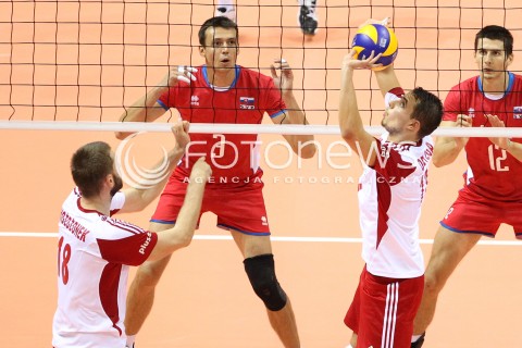  22.09.2013 GDANSK ERGO ARENA<br />SIATKOWKA MEZCZYZN<br />MISTRZOSTWA EUROPY W SIATKOWCE MEZCZYZN 2013 CEV VELUX<br />VOLLEYBALL EUROPEAN CHAMPIONSHIP MEN 2013 - FINAL ROUND <br />GRUPA B ( GROUP B )<br />POLSKA - SLOWACJA ( POLSKA - SLOWACJA )<br />N/Z FABIAN DRZYZGA MARCIN MOZDZONEK EMANUEL KOHUT <br /> 