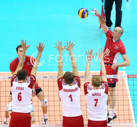  22.09.2013 GDANSK ERGO ARENA<br />SIATKOWKA MEZCZYZN<br />MISTRZOSTWA EUROPY W SIATKOWCE MEZCZYZN 2013 CEV VELUX<br />VOLLEYBALL EUROPEAN CHAMPIONSHIP MEN 2013 - FINAL ROUND <br />GRUPA B ( GROUP B )<br />POLSKA - SLOWACJA ( POLSKA - SLOWACJA )<br />N/Z MARTIN NEMEC BARTOSZ KUREK PIOTR NOWAKOWSKI JAKUB JAROSZ <br /> 