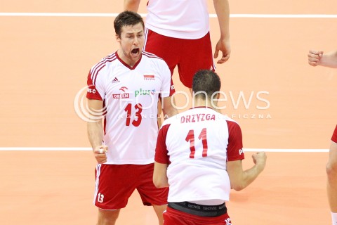 22.09.2013 GDANSK ERGO ARENA<br />SIATKOWKA MEZCZYZN<br />MISTRZOSTWA EUROPY W SIATKOWCE MEZCZYZN 2013 CEV VELUX<br />VOLLEYBALL EUROPEAN CHAMPIONSHIP MEN 2013 - FINAL ROUND <br />GRUPA B ( GROUP B )<br />POLSKA - SLOWACJA ( POLSKA - SLOWACJA )<br />N/Z MICHAL KUBIAK FABIAN DRZYZGA RADOSC EMOCJE <br /> 
