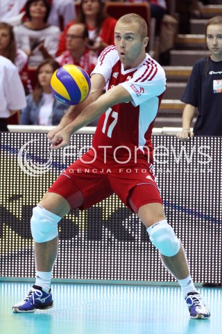  22.09.2013 GDANSK ERGO ARENA<br />SIATKOWKA MEZCZYZN<br />MISTRZOSTWA EUROPY W SIATKOWCE MEZCZYZN 2013 CEV VELUX<br />VOLLEYBALL EUROPEAN CHAMPIONSHIP MEN 2013 - FINAL ROUND <br />GRUPA B ( GROUP B )<br />POLSKA - SLOWACJA ( POLSKA - SLOWACJA )<br />N/Z PAWEL ZATORSKI SYLWETKA <br /> 