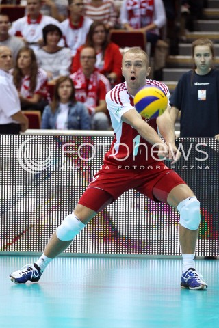  22.09.2013 GDANSK ERGO ARENA<br />SIATKOWKA MEZCZYZN<br />MISTRZOSTWA EUROPY W SIATKOWCE MEZCZYZN 2013 CEV VELUX<br />VOLLEYBALL EUROPEAN CHAMPIONSHIP MEN 2013 - FINAL ROUND <br />GRUPA B ( GROUP B )<br />POLSKA - SLOWACJA ( POLSKA - SLOWACJA )<br />N/Z PAWEL ZATORSKI SYLWETKA <br /> 