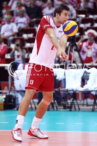  22.09.2013 GDANSK ERGO ARENA<br />SIATKOWKA MEZCZYZN<br />MISTRZOSTWA EUROPY W SIATKOWCE MEZCZYZN 2013 CEV VELUX<br />VOLLEYBALL EUROPEAN CHAMPIONSHIP MEN 2013 - FINAL ROUND <br />GRUPA B ( GROUP B )<br />POLSKA - SLOWACJA ( POLSKA - SLOWACJA )<br />N/Z MICHAL KUBIAK SYLWETKA <br /> 