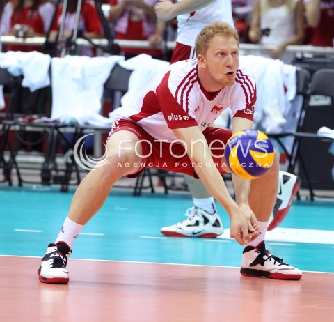  22.09.2013 GDANSK ERGO ARENA<br />SIATKOWKA MEZCZYZN<br />MISTRZOSTWA EUROPY W SIATKOWCE MEZCZYZN 2013 CEV VELUX<br />VOLLEYBALL EUROPEAN CHAMPIONSHIP MEN 2013 - FINAL ROUND <br />GRUPA B ( GROUP B )<br />POLSKA - SLOWACJA ( POLSKA - SLOWACJA )<br />N/Z JAKUB JAROSZ SYLWETKA <br /> 
