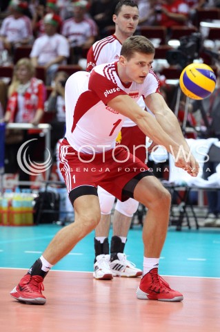  22.09.2013 GDANSK ERGO ARENA<br />SIATKOWKA MEZCZYZN<br />MISTRZOSTWA EUROPY W SIATKOWCE MEZCZYZN 2013 CEV VELUX<br />VOLLEYBALL EUROPEAN CHAMPIONSHIP MEN 2013 - FINAL ROUND <br />GRUPA B ( GROUP B )<br />POLSKA - SLOWACJA ( POLSKA - SLOWACJA )<br />N/Z PIOTR NOWAKOWSKI SYLWETKA <br /> 