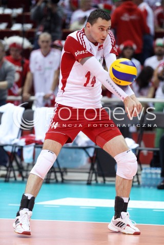  22.09.2013 GDANSK ERGO ARENA<br />SIATKOWKA MEZCZYZN<br />MISTRZOSTWA EUROPY W SIATKOWCE MEZCZYZN 2013 CEV VELUX<br />VOLLEYBALL EUROPEAN CHAMPIONSHIP MEN 2013 - FINAL ROUND <br />GRUPA B ( GROUP B )<br />POLSKA - SLOWACJA ( POLSKA - SLOWACJA )<br />N/Z MICHAL KUBIAK SYLWETKA <br /> 