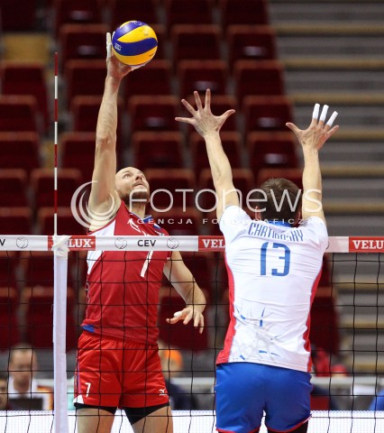  24.09.2013 GDANSK ERGO ARENA<br />SIATKOWKA MEZCZYZN<br />MISTRZOSTWA EUROPY W SIATKOWCE MEZCZYZN 2013 CEV VELUX<br />VOLLEYBALL EUROPEAN CHAMPIONSHIP MEN 2013 - FINAL ROUND <br />BARAZE O AWANS DO CWIERCFINALU<br />ROSJA - SLOWACJA ( RUSSIA - SLOVAKIA )<br />N/Z NIKOLAY PAVLOV STEFAN JUNIOR CHRTIANSKY <br /> 
