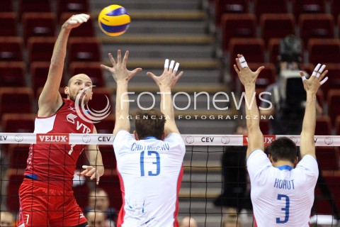  24.09.2013 GDANSK ERGO ARENA<br />SIATKOWKA MEZCZYZN<br />MISTRZOSTWA EUROPY W SIATKOWCE MEZCZYZN 2013 CEV VELUX<br />VOLLEYBALL EUROPEAN CHAMPIONSHIP MEN 2013 - FINAL ROUND <br />BARAZE O AWANS DO CWIERCFINALU<br />ROSJA - SLOWACJA ( RUSSIA - SLOVAKIA )<br />N/Z NIKOLAY PAVLOV STEFAN JUNIOR CHRTIANSKY EMANUEL KOHUT <br /> 
