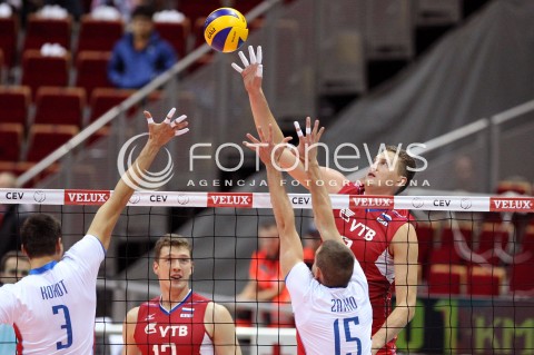  24.09.2013 GDANSK ERGO ARENA<br />SIATKOWKA MEZCZYZN<br />MISTRZOSTWA EUROPY W SIATKOWCE MEZCZYZN 2013 CEV VELUX<br />VOLLEYBALL EUROPEAN CHAMPIONSHIP MEN 2013 - FINAL ROUND <br />BARAZE O AWANS DO CWIERCFINALU<br />ROSJA - SLOWACJA ( RUSSIA - SLOVAKIA )<br />N/Z NIKOLAY APALIKOV EMANUEL KOHUT JURAJ ZATKO <br /> 