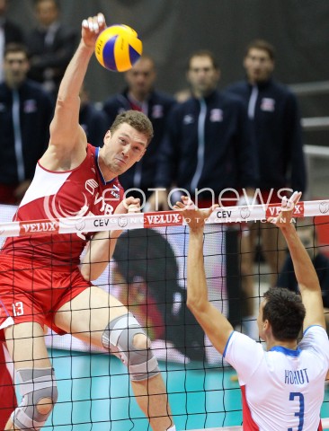  24.09.2013 GDANSK ERGO ARENA<br />SIATKOWKA MEZCZYZN<br />MISTRZOSTWA EUROPY W SIATKOWCE MEZCZYZN 2013 CEV VELUX<br />VOLLEYBALL EUROPEAN CHAMPIONSHIP MEN 2013 - FINAL ROUND <br />BARAZE O AWANS DO CWIERCFINALU<br />ROSJA - SLOWACJA ( RUSSIA - SLOVAKIA )<br />N/Z DMITRIY MUSERSKIY EMANUEL KOHUT <br /> 