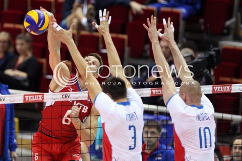  24.09.2013 GDANSK ERGO ARENA<br />SIATKOWKA MEZCZYZN<br />MISTRZOSTWA EUROPY W SIATKOWCE MEZCZYZN 2013 CEV VELUX<br />VOLLEYBALL EUROPEAN CHAMPIONSHIP MEN 2013 - FINAL ROUND <br />BARAZE O AWANS DO CWIERCFINALU<br />ROSJA - SLOWACJA ( RUSSIA - SLOVAKIA )<br />N/Z EVGENY SIVOZHELEZ EMANUEL KOHUT MARTIN NEMEC <br /> 