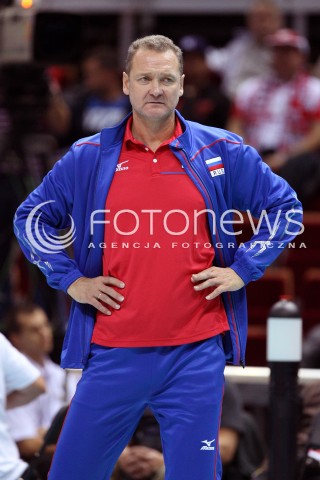  24.09.2013 GDANSK ERGO ARENA<br />SIATKOWKA MEZCZYZN<br />MISTRZOSTWA EUROPY W SIATKOWCE MEZCZYZN 2013 CEV VELUX<br />VOLLEYBALL EUROPEAN CHAMPIONSHIP MEN 2013 - FINAL ROUND <br />BARAZE O AWANS DO CWIERCFINALU<br />ROSJA - SLOWACJA ( RUSSIA - SLOVAKIA )<br />N/Z ANDREI VORONKOV HEAD COACH ( TRENER ) SYLWETKA <br /> 
