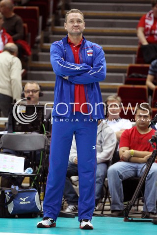  24.09.2013 GDANSK ERGO ARENA<br />SIATKOWKA MEZCZYZN<br />MISTRZOSTWA EUROPY W SIATKOWCE MEZCZYZN 2013 CEV VELUX<br />VOLLEYBALL EUROPEAN CHAMPIONSHIP MEN 2013 - FINAL ROUND <br />BARAZE O AWANS DO CWIERCFINALU<br />ROSJA - SLOWACJA ( RUSSIA - SLOVAKIA )<br />N/Z ANDREI VORONKOV HEAD COACH ( TRENER ) SYLWETKA <br /> 