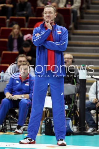  24.09.2013 GDANSK ERGO ARENA<br />SIATKOWKA MEZCZYZN<br />MISTRZOSTWA EUROPY W SIATKOWCE MEZCZYZN 2013 CEV VELUX<br />VOLLEYBALL EUROPEAN CHAMPIONSHIP MEN 2013 - FINAL ROUND <br />BARAZE O AWANS DO CWIERCFINALU<br />ROSJA - SLOWACJA ( RUSSIA - SLOVAKIA )<br />N/Z ANDREI VORONKOV HEAD COACH ( TRENER ) SYLWETKA <br /> 