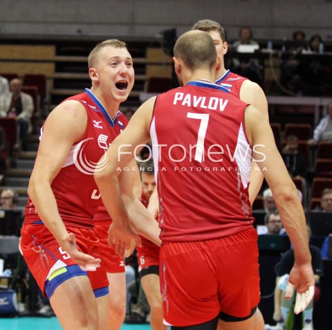  24.09.2013 GDANSK ERGO ARENA<br />SIATKOWKA MEZCZYZN<br />MISTRZOSTWA EUROPY W SIATKOWCE MEZCZYZN 2013 CEV VELUX<br />VOLLEYBALL EUROPEAN CHAMPIONSHIP MEN 2013 - FINAL ROUND <br />BARAZE O AWANS DO CWIERCFINALU<br />ROSJA - SLOWACJA ( RUSSIA - SLOVAKIA )<br />N/Z ALEXEY SPIRIDONOV NIKOLAY PAVLOV RADOSC EMOCJE <br /> 