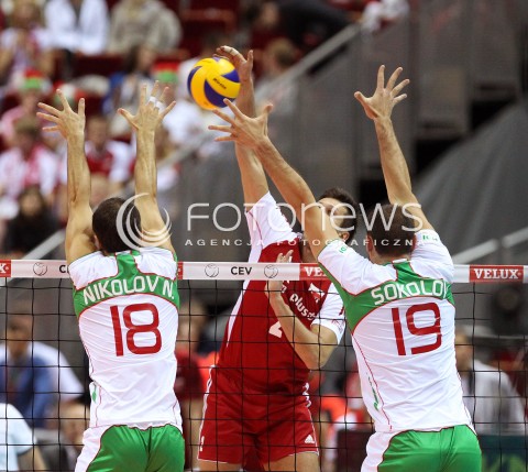  24.09.2013 GDANSK ERGO ARENA<br />SIATKOWKA MEZCZYZN<br />MISTRZOSTWA EUROPY W SIATKOWCE MEZCZYZN 2013 CEV VELUX<br />VOLLEYBALL EUROPEAN CHAMPIONSHIP MEN 2013 - FINAL ROUND <br />BARAZE O AWANS DO CWIERCFINALU<br />POLSKA - BULGARIA ( POLAND - BULGARIA )<br />N/Z MICHAL WINIARSKI NIKOLOV NIKOLAY TSVETAN SOKOLOV <br /> 