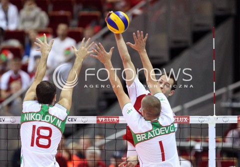  24.09.2013 GDANSK ERGO ARENA<br />SIATKOWKA MEZCZYZN<br />MISTRZOSTWA EUROPY W SIATKOWCE MEZCZYZN 2013 CEV VELUX<br />VOLLEYBALL EUROPEAN CHAMPIONSHIP MEN 2013 - FINAL ROUND <br />BARAZE O AWANS DO CWIERCFINALU<br />POLSKA - BULGARIA ( POLAND - BULGARIA )<br />N/Z BARTOSZ KUREK NIKOLOV NIKOLAY GEORGI BRATOEV <br /> 