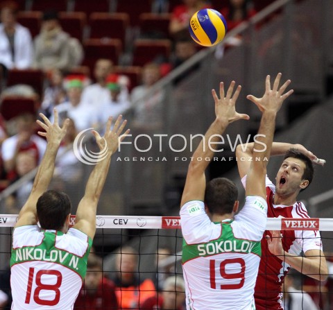  24.09.2013 GDANSK ERGO ARENA<br />SIATKOWKA MEZCZYZN<br />MISTRZOSTWA EUROPY W SIATKOWCE MEZCZYZN 2013 CEV VELUX<br />VOLLEYBALL EUROPEAN CHAMPIONSHIP MEN 2013 - FINAL ROUND <br />BARAZE O AWANS DO CWIERCFINALU<br />POLSKA - BULGARIA ( POLAND - BULGARIA )<br />N/Z MICHAL WINIARSKI NIKOLOV NIKOLAY TSVETAN SOKOLOV <br /> 