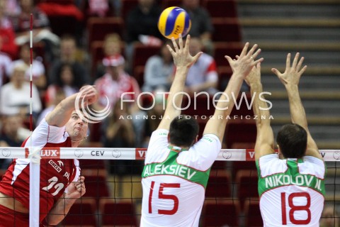  24.09.2013 GDANSK ERGO ARENA<br />SIATKOWKA MEZCZYZN<br />MISTRZOSTWA EUROPY W SIATKOWCE MEZCZYZN 2013 CEV VELUX<br />VOLLEYBALL EUROPEAN CHAMPIONSHIP MEN 2013 - FINAL ROUND <br />BARAZE O AWANS DO CWIERCFINALU<br />POLSKA - BULGARIA ( POLAND - BULGARIA )<br />N/Z GRZEGORZ BOCIEK TODOR ALEKSIEV NIKOLOV NIKOLAY <br /> 